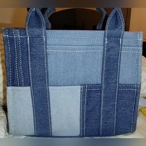 Antik Kraft Small  Denim Colorblock Tote.